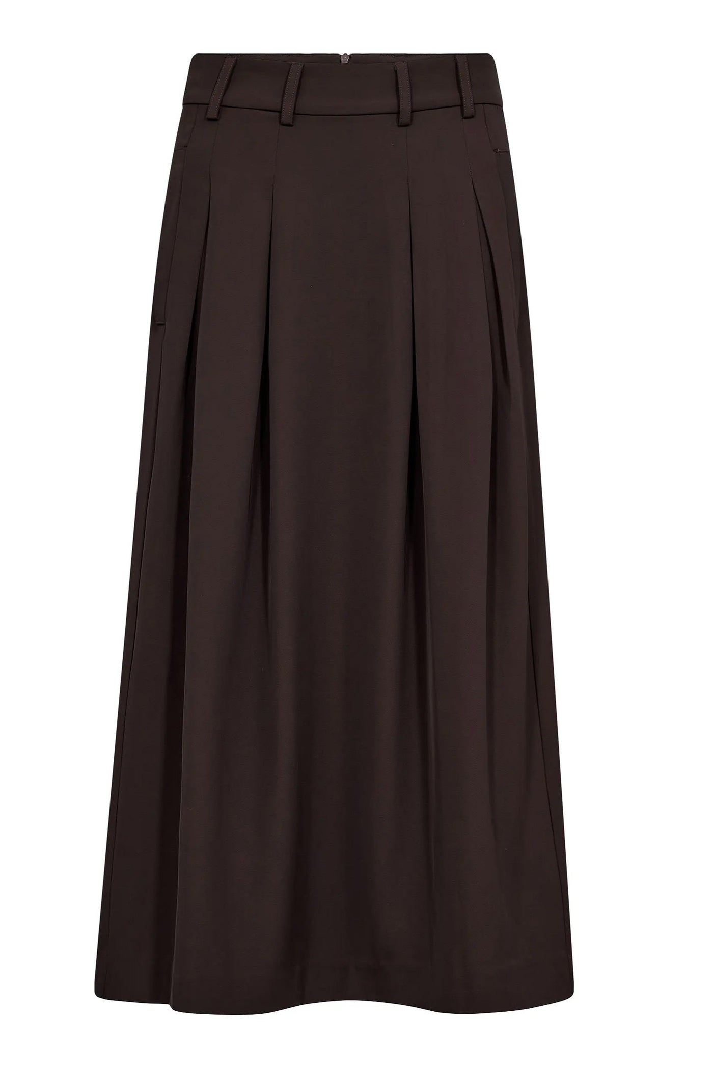 AliniCC Anya Pleat Skirt 20003-Dark Brown - 500182