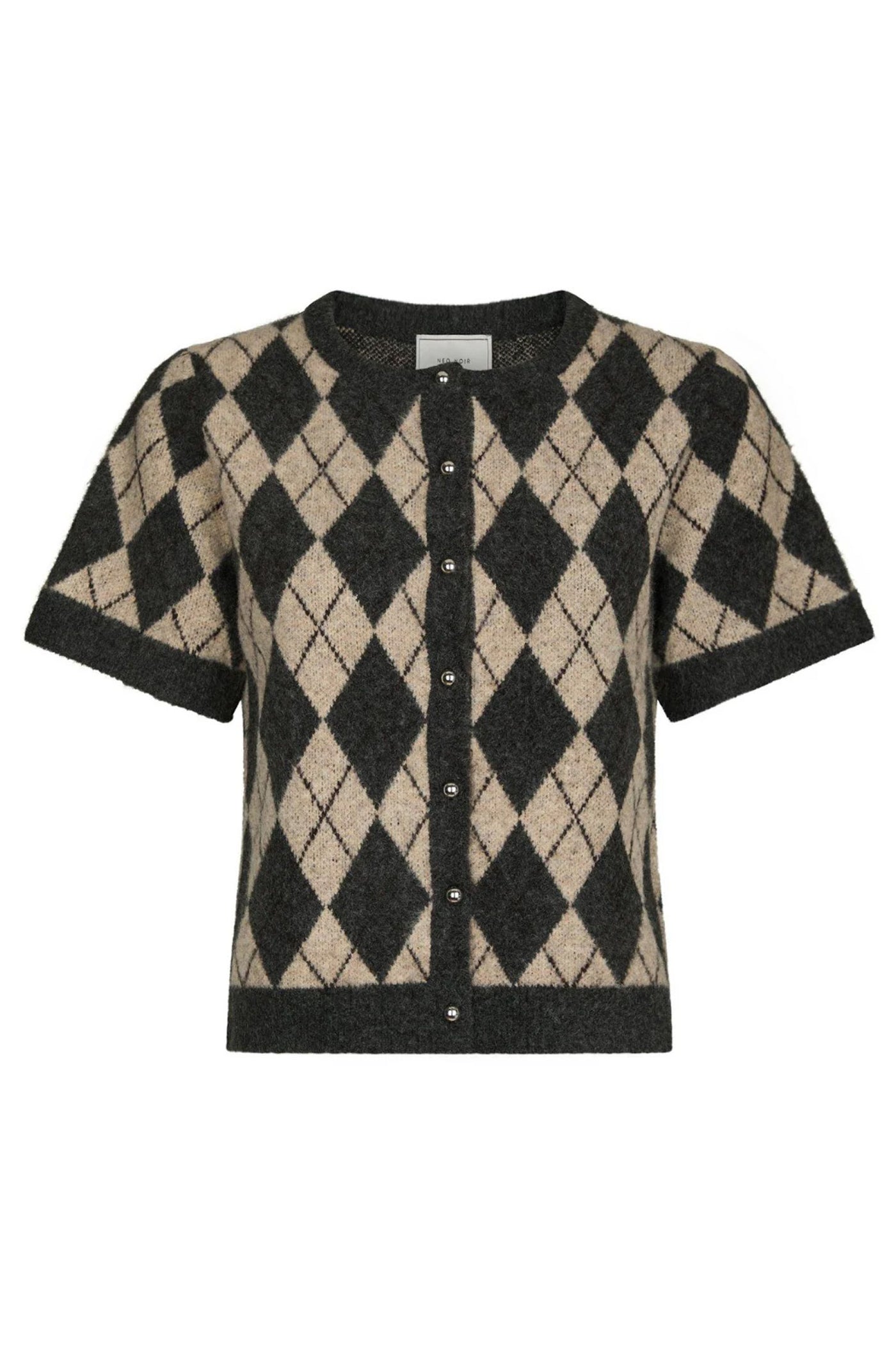 Allestar Check Knit Cardigan Beige - 165729