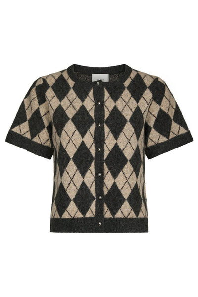 Allestar Check Knit Cardigan Beige - 165729 Thumbnail