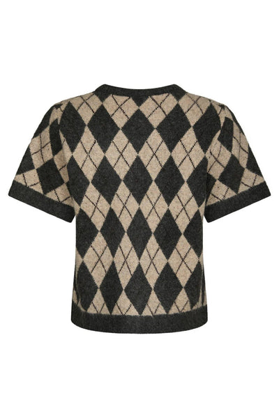 Allestar Check Knit Cardigan Beige - 165729 Thumbnail