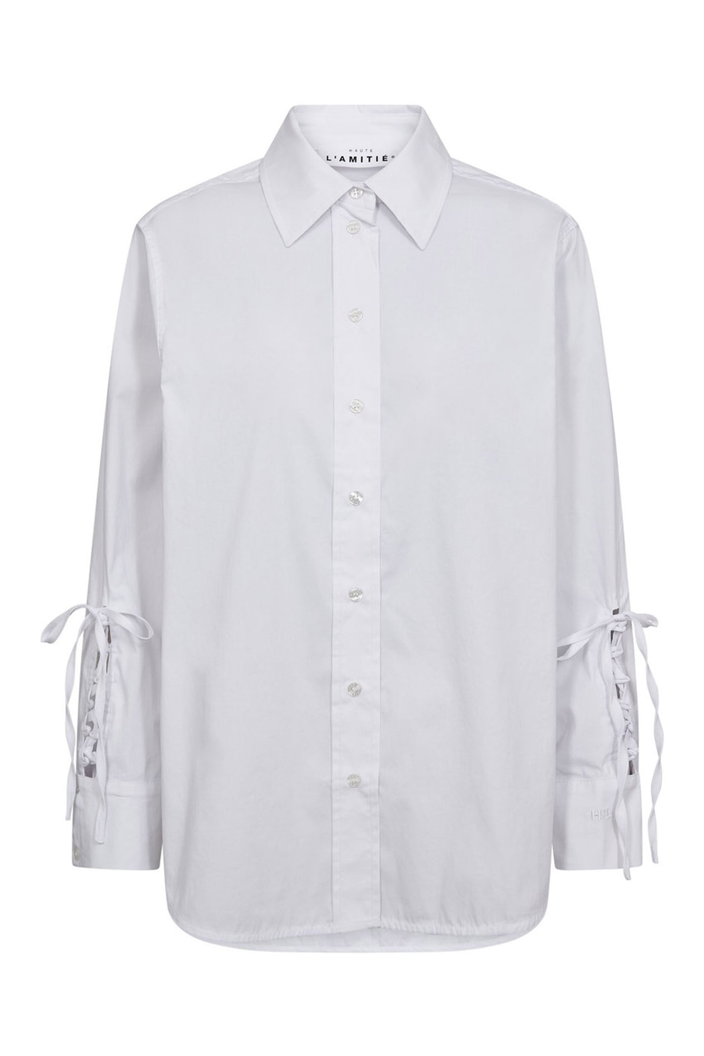 Alvina Pure Tie Shirt White - HL10388