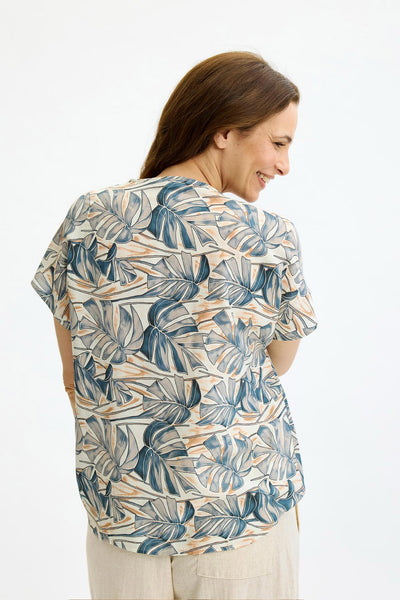 Amalie blouse Blue - 17158 Thumbnail