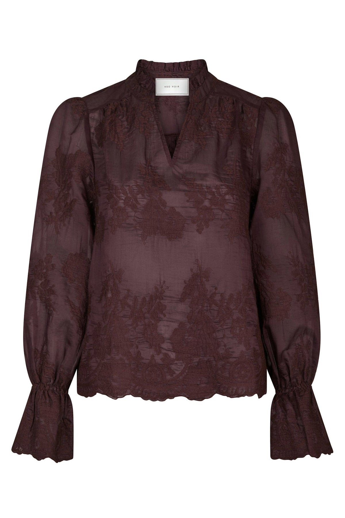 Amara Big Embroidery Burgundy - 163032