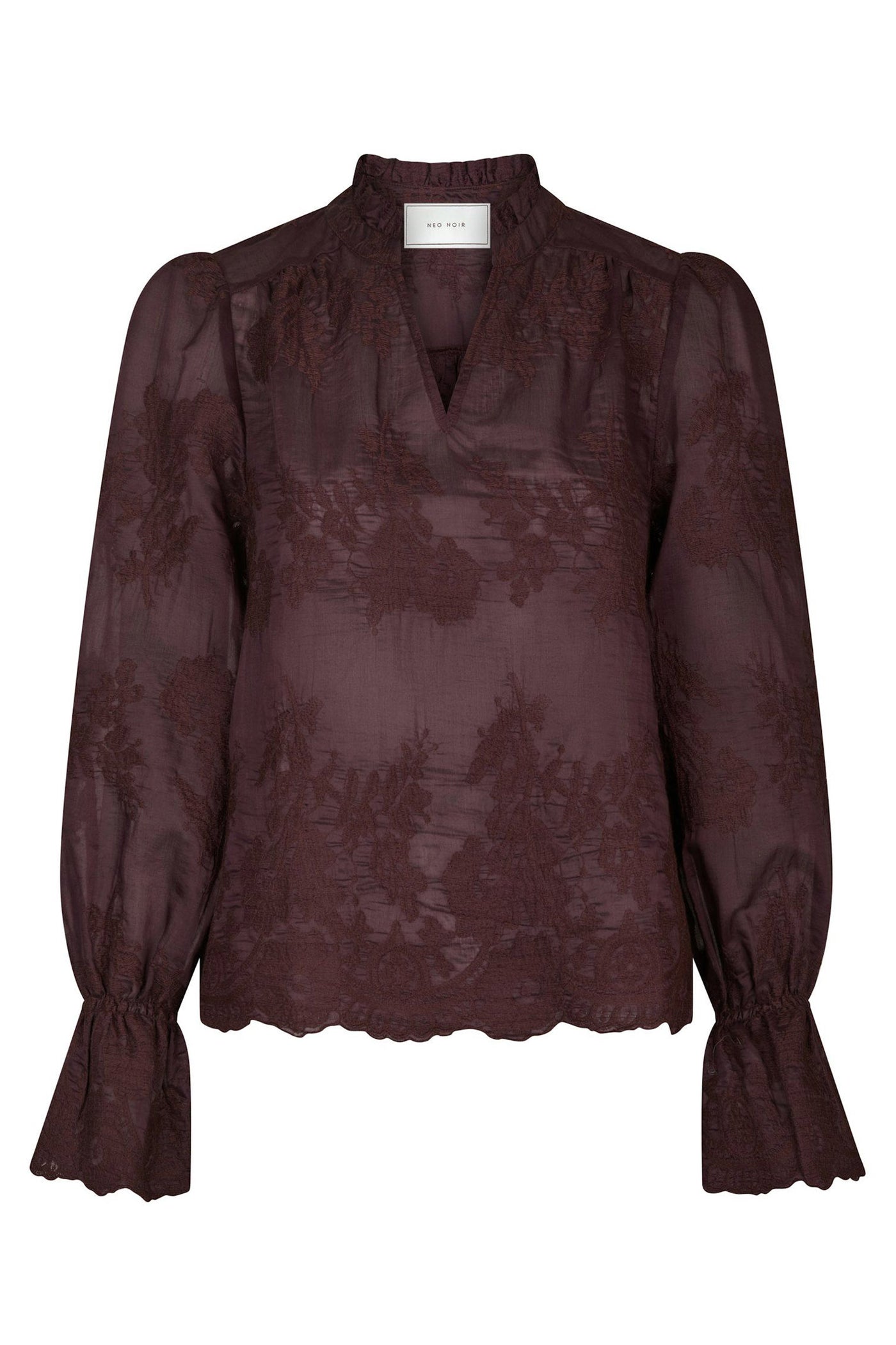 Amara Big Embroidery Burgundy - 163032