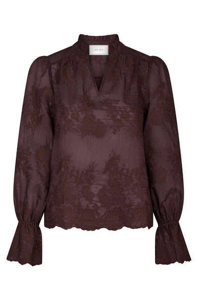 Amara Big Embroidery Burgundy - 163032 Thumbnail