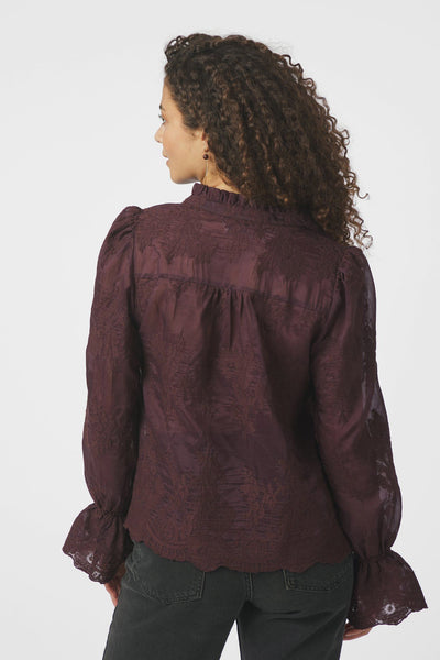 Amara Big Embroidery Burgundy - 163032 Thumbnail