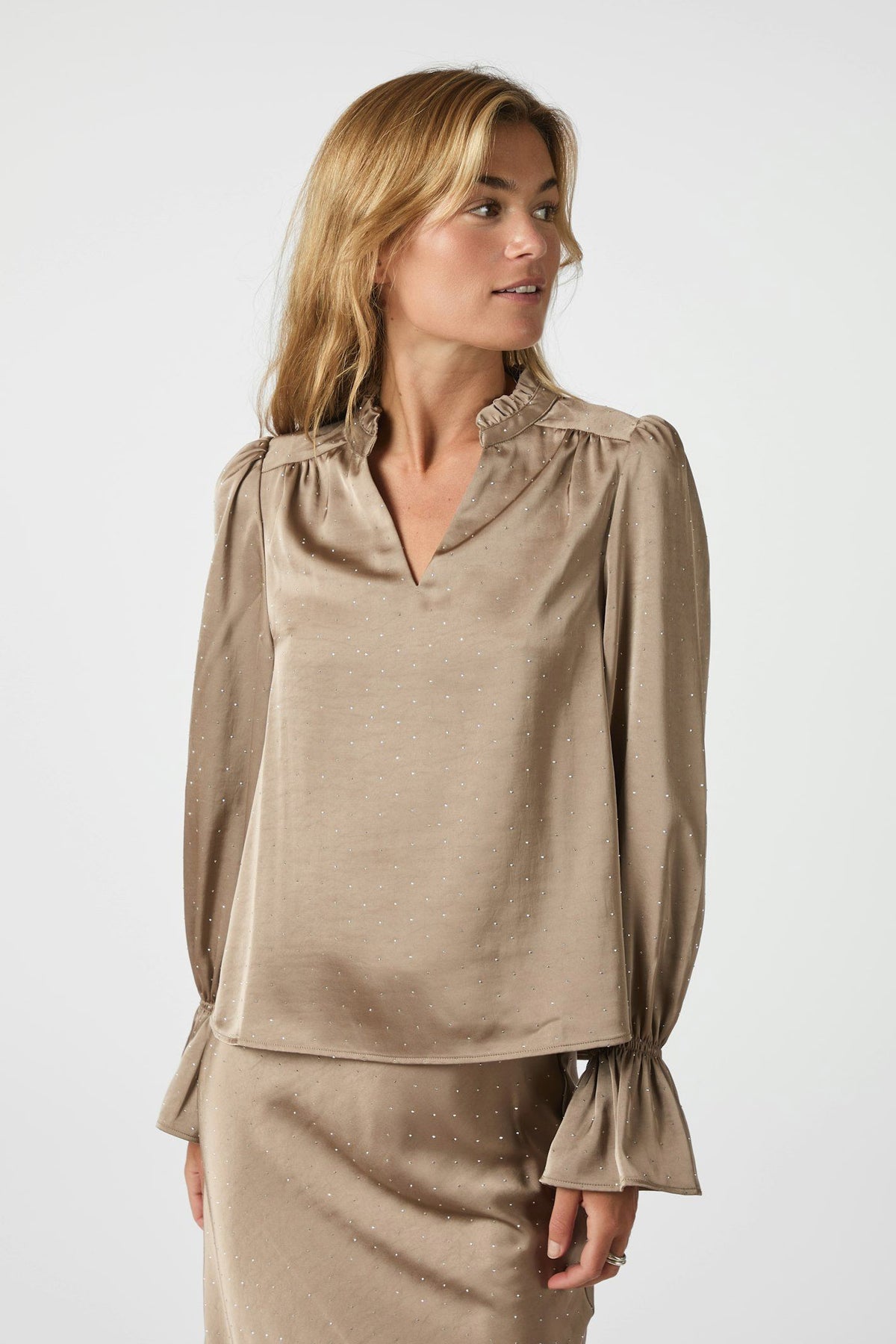 Amara Heavy Sateen Bedaz DARK TAUPE - 166578