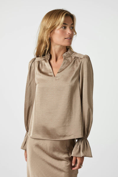 Amara Heavy Sateen Bedaz DARK TAUPE - 166578 Thumbnail