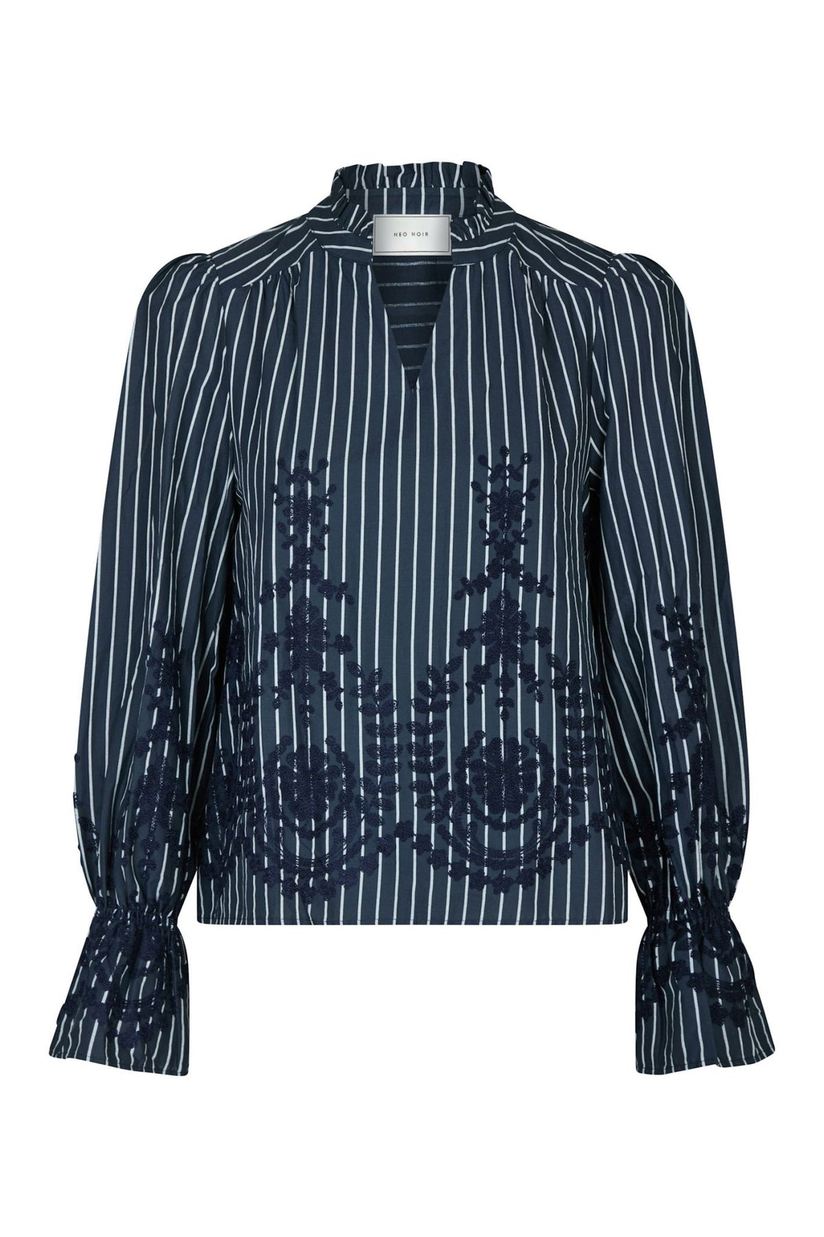 Amara Stripe Emb Navy - 163363