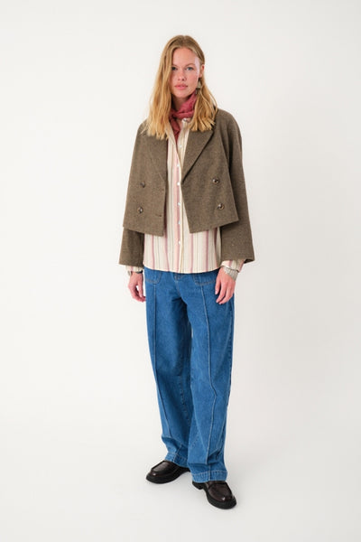 AmiriLL Short Jacket LS 87 Dark Mokka - 25419-6025 Thumbnail