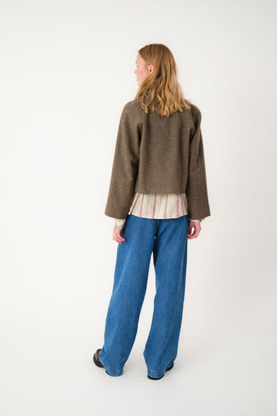 AmiriLL Short Jacket LS 87 Dark Mokka - 25419-6025 Thumbnail