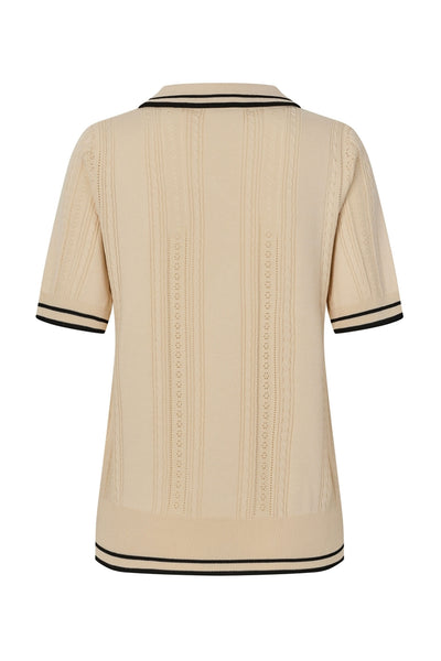 Andreall Polo Knit S/S Creme - 26266-5008 Thumbnail