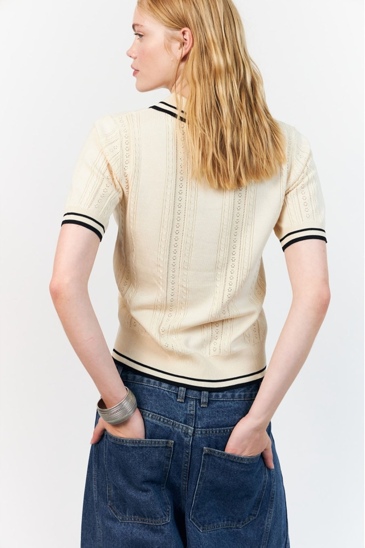 Andreall Polo Knit S/S Creme - 26266-5008