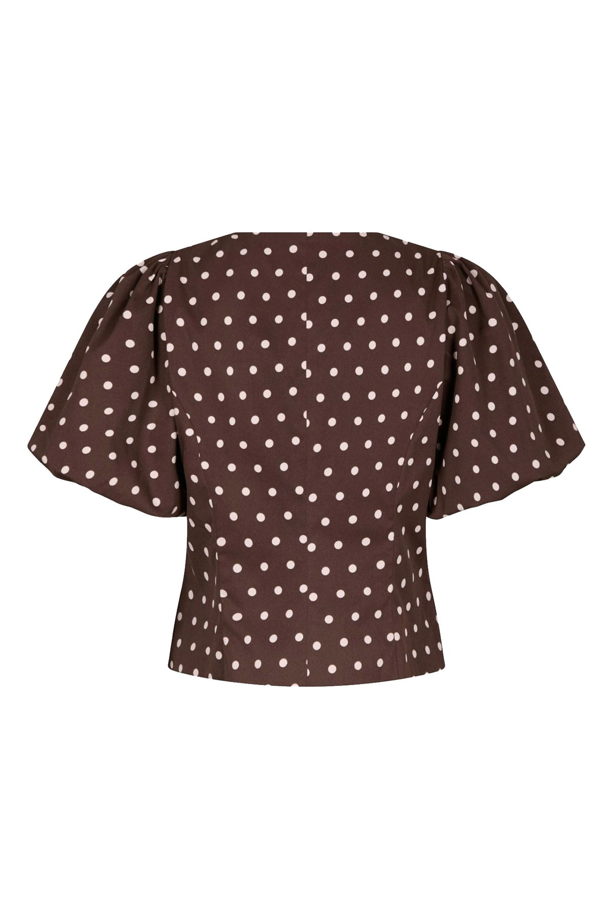 Anela Dot Blouse Brown - 167821