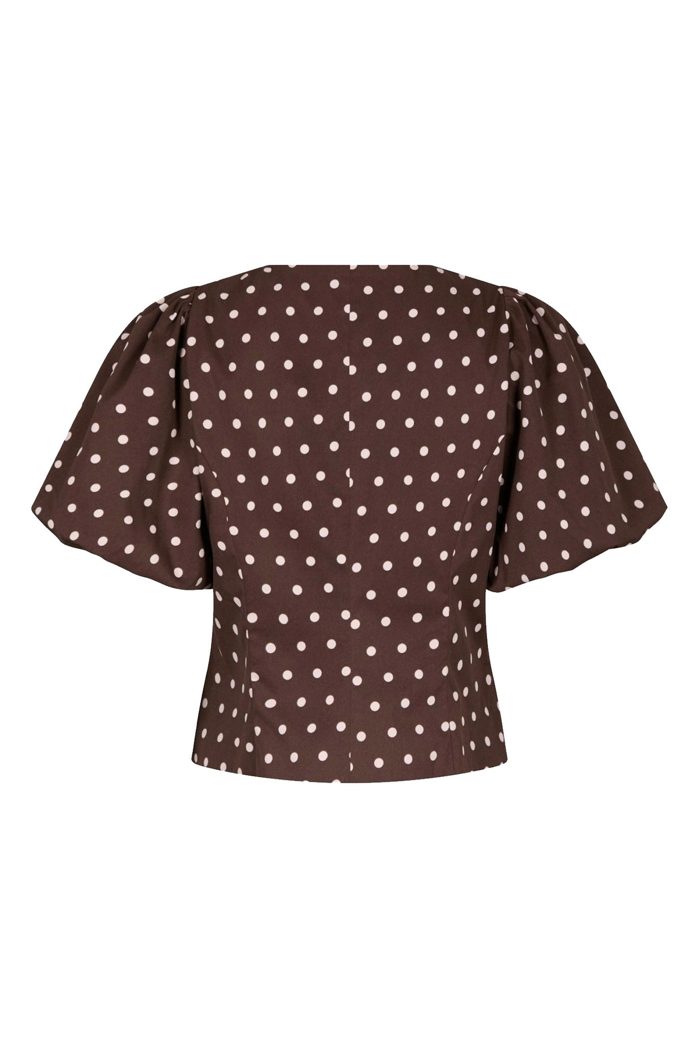 Anela Dot Blouse Brown - 167821