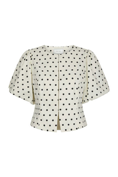 Anela Dot Blouse White - 167821 Thumbnail