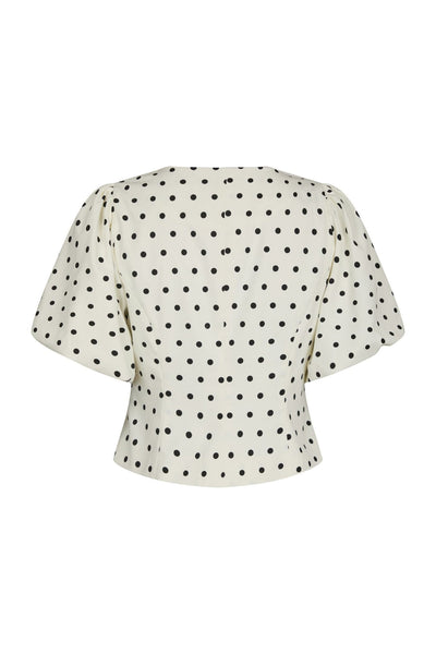 Anela Dot Blouse White - 167821 Thumbnail