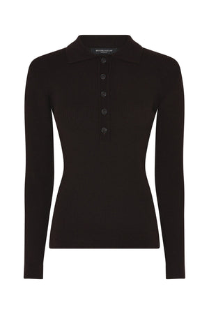 AnemoneBBValea knit polo Chocolate Brown - BBW5057