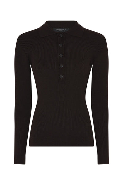 AnemoneBBValea knit polo Chocolate Brown - BBW5057 Thumbnail