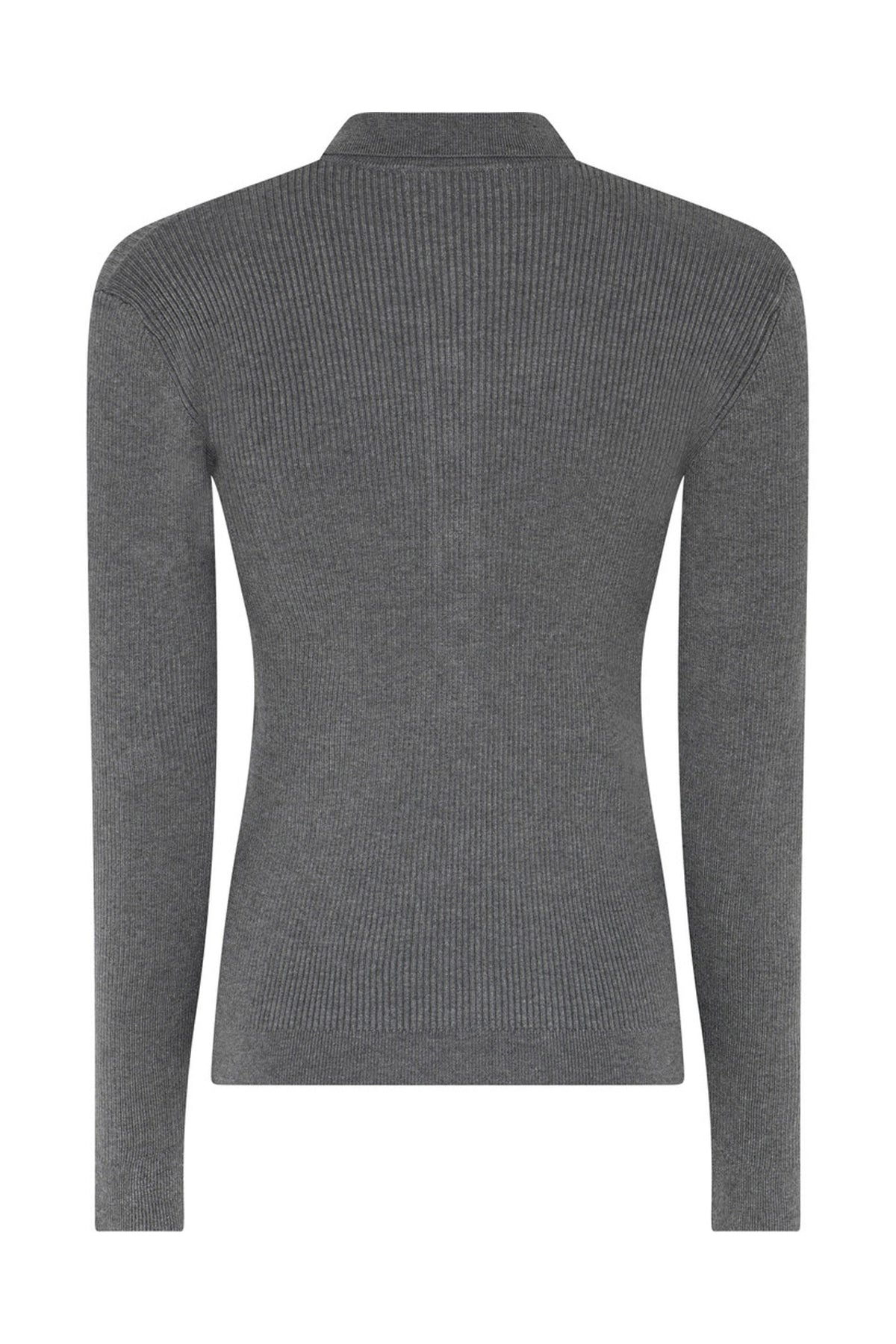 AnemoneBBValea knit polo Grey mel - BBW5057