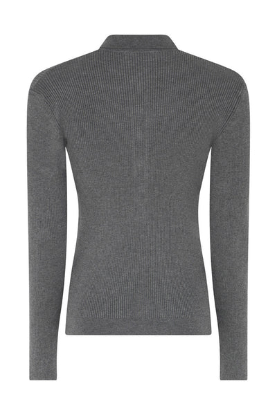 AnemoneBBValea knit polo Grey mel - BBW5057 Thumbnail