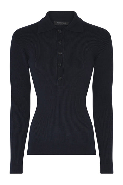 AnemoneBBValea knit polo Navy - BBW5057 Thumbnail