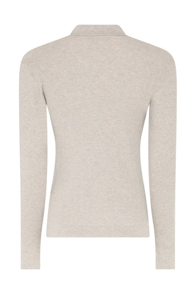 AnemoneBBValea knit polo Sand melange - BBW5057 Thumbnail