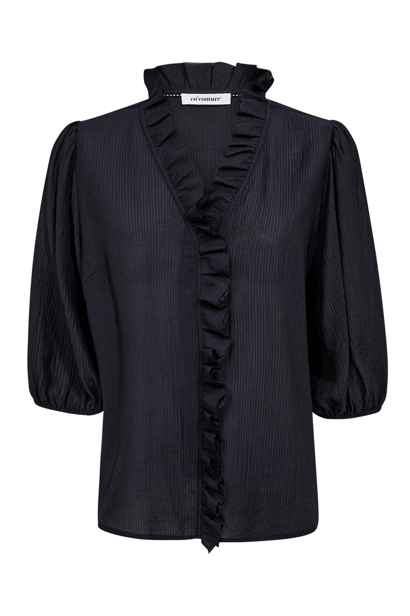 AnikaCC Frill SS Shirt 120-Navy - 35905