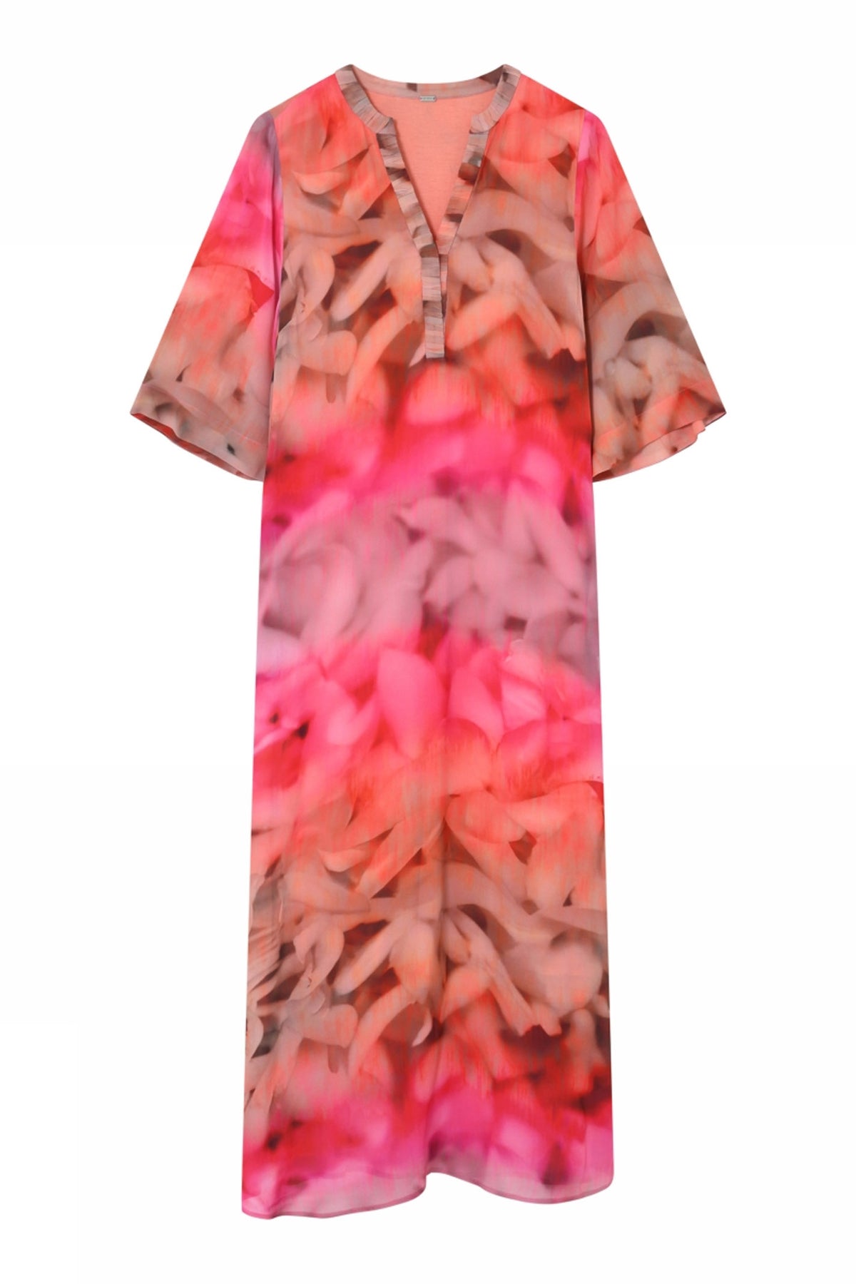 Anika, long dress 85404-CoralPrint - 61525/7376