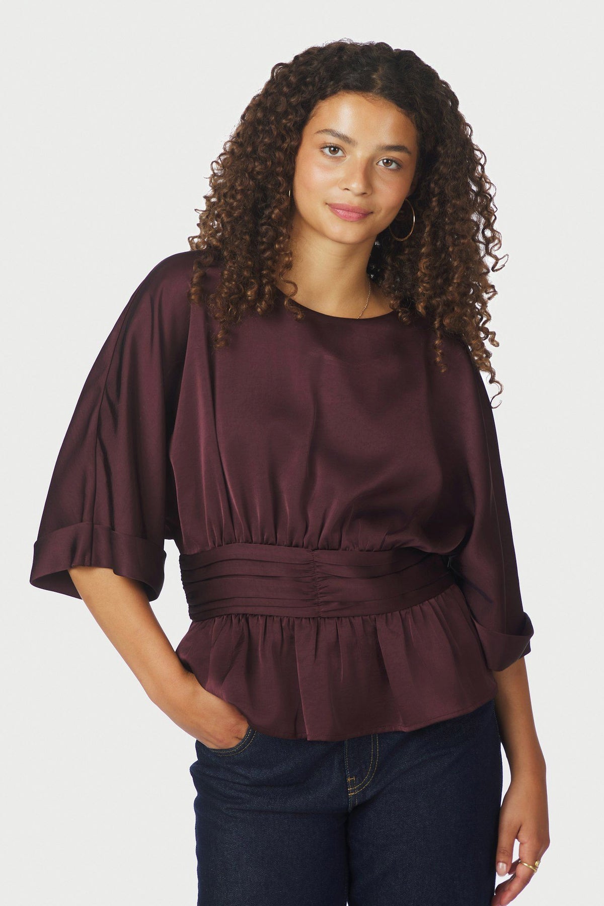 Annegret Heavy Sateen Burgundy - 166830