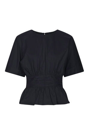 Annegret Poplin Blouse Navy - 162365