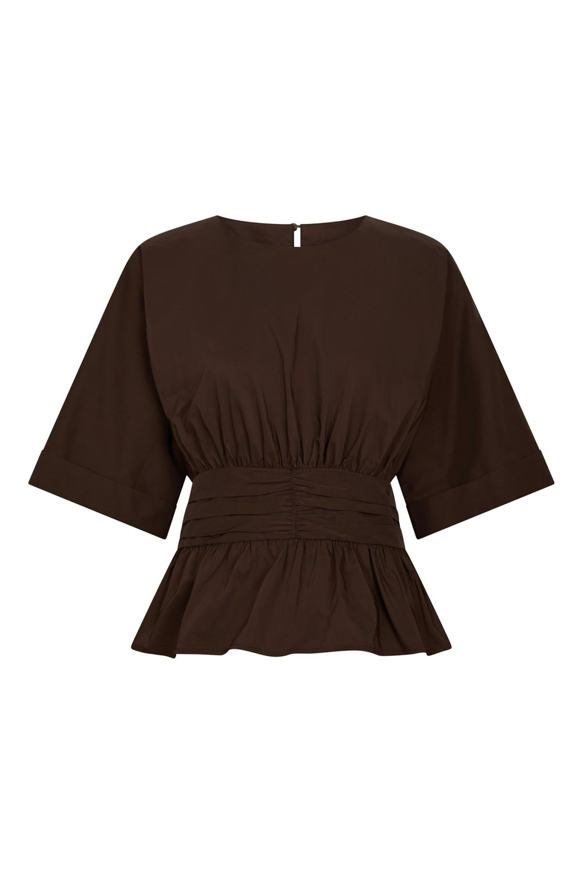 Annegret Poplin Chocolate Brown