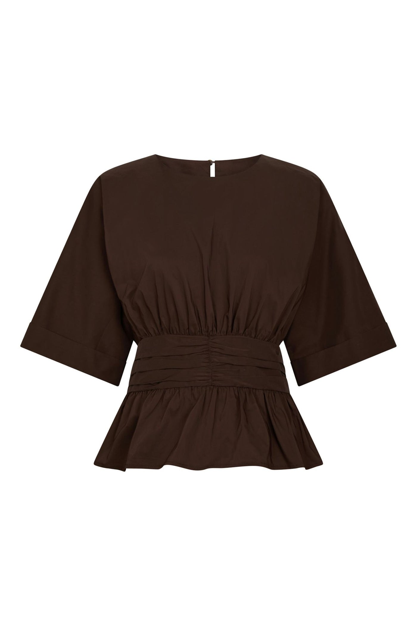 Annegret Poplin Chocolate Brown