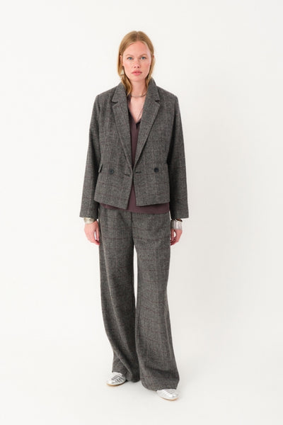 AntonellaLL Short Blazer 10 Grey - 25483-6028 Thumbnail