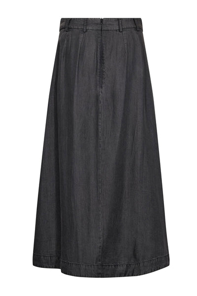 AnyaCC Denim Pleat Skirt 96-Black - 34181 Thumbnail