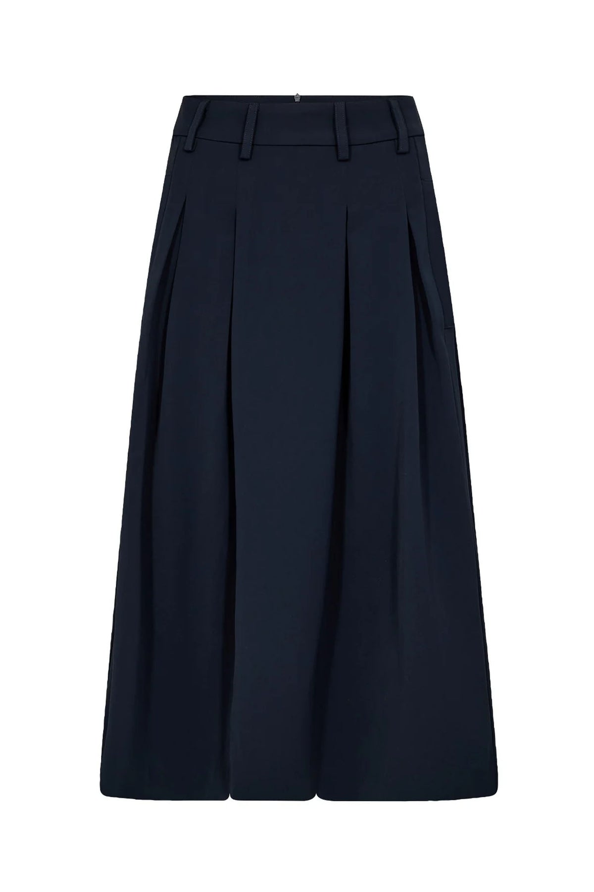 AnyaCC Midi Pleat Skirt 120-Navy - 44040