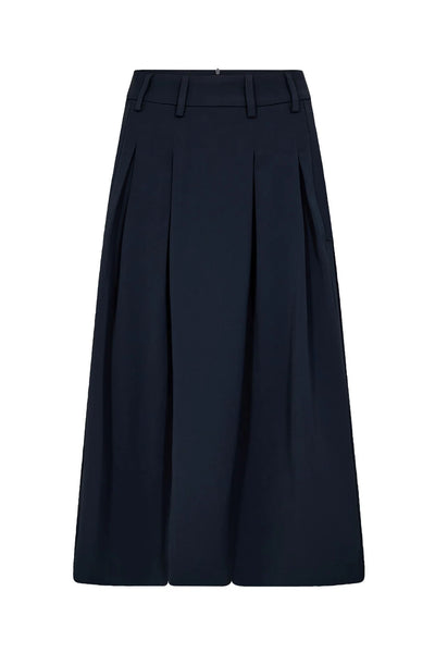 AnyaCC Midi Pleat Skirt 120-Navy - 44040 Thumbnail