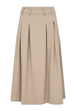 AnyaCC Midi Pleat Skirt 18-Sand - 44040