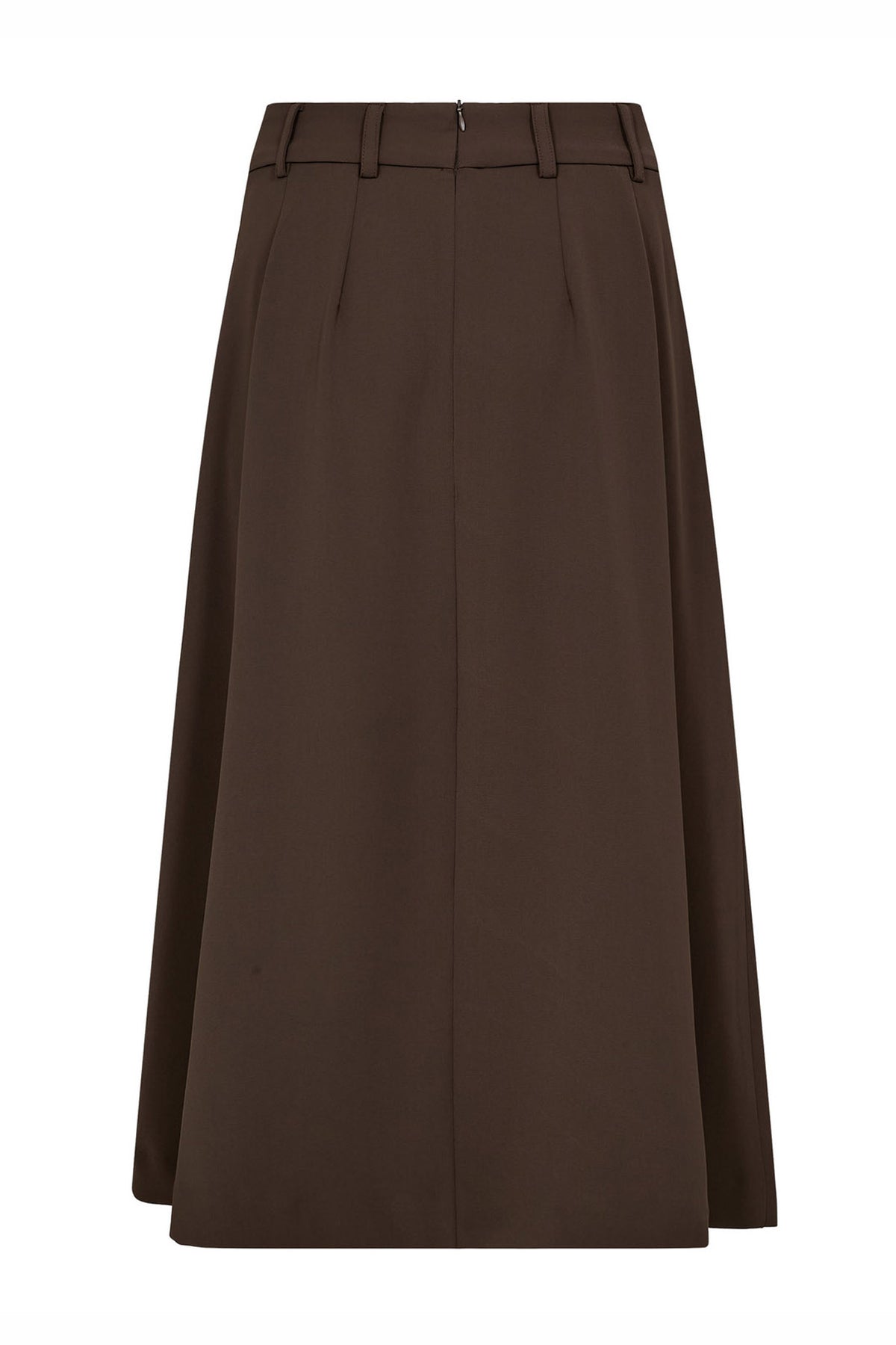 AnyaCC Midi Pleat Skirt 83-Mocca - 44040