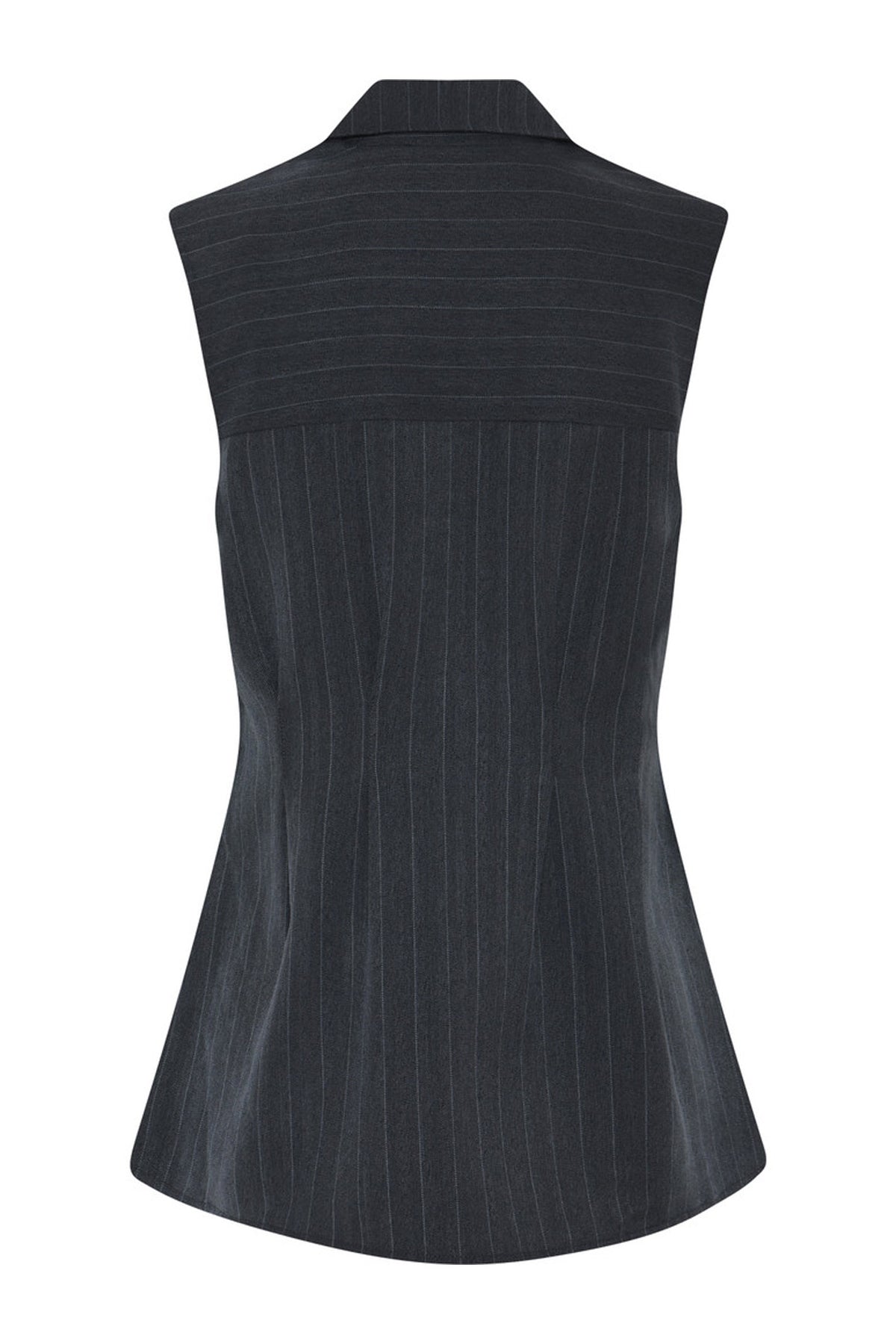 ApricotBBUrwa waistcoat Herringbone blue pin stripe - BBW4414