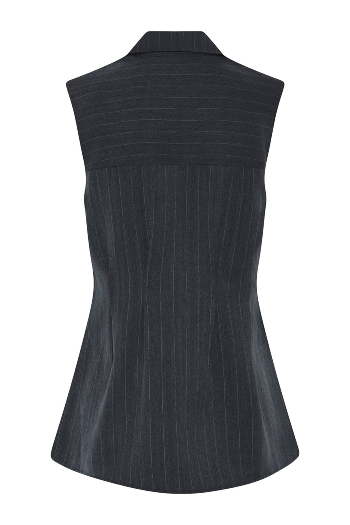 ApricotBBUrwa waistcoat Herringbone blue pin stripe - BBW4414