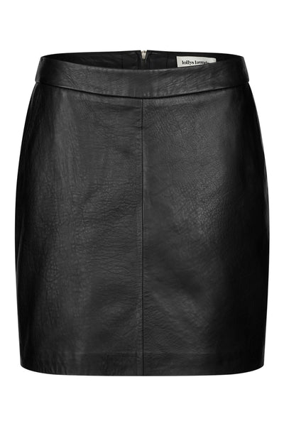 AquaLL Short Leather Skirt 99 Black - 23545-2010 Thumbnail