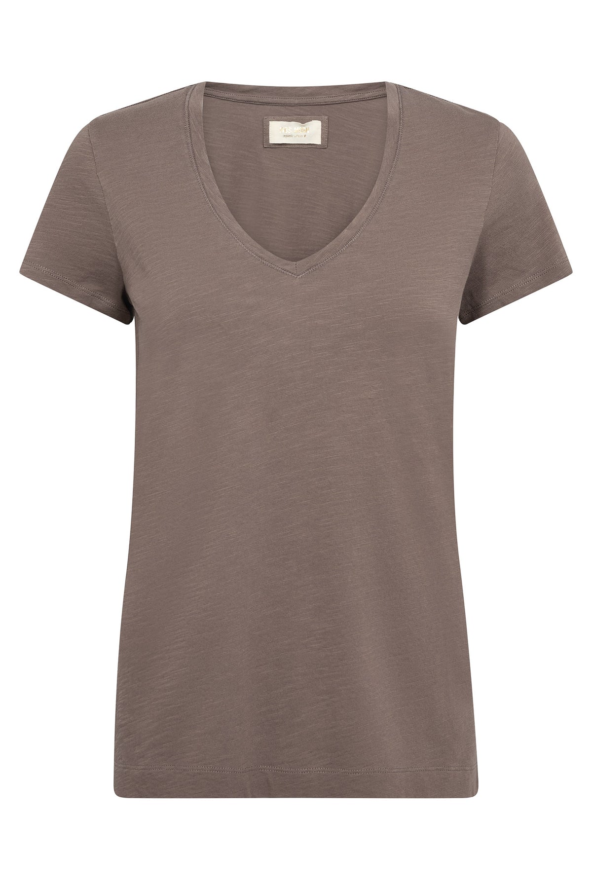 Arden Organic V-SS Tee Coffee Quartz - 140930