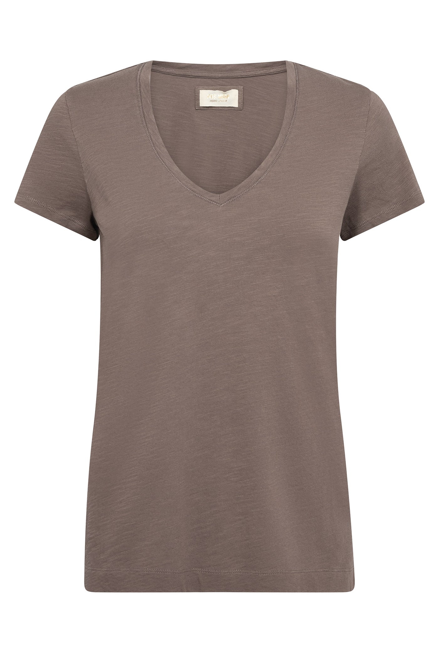 Arden Organic V-SS Tee Coffee Quartz - 140930