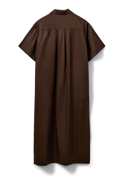 Asanasw Oversize Shirt Dress Intense Brown - S262212 Thumbnail