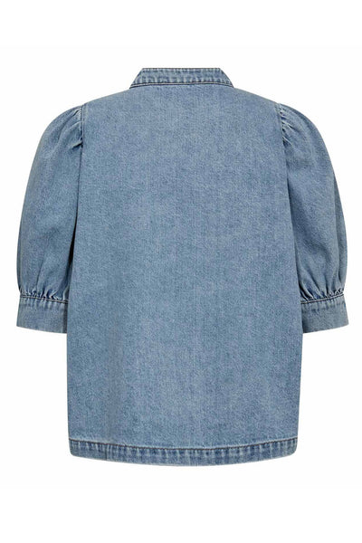 AsjaCC Denim Blouse 552-Denim blue - 45140 Thumbnail