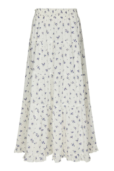 Asta Small Blossom Skirt White Blue - 165649 Thumbnail