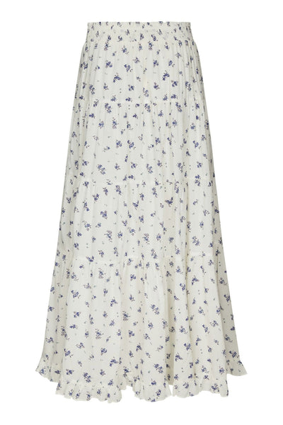 Asta Small Blossom Skirt White Blue - 165649 Thumbnail