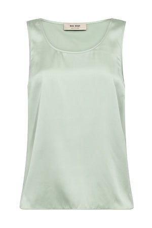 Astrid Silk Tank Top Frosty Green - 134710