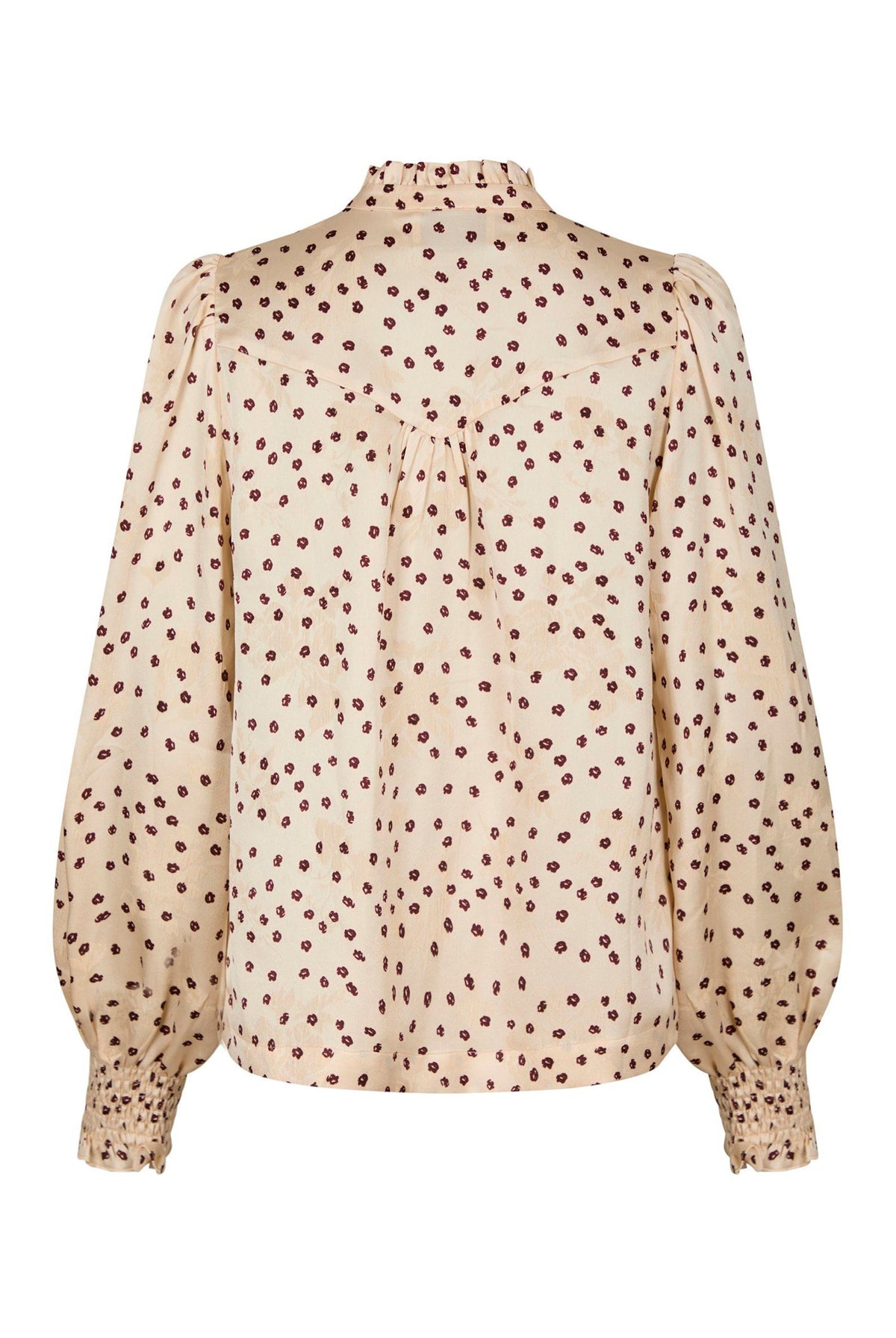 Astrida Flower Jacquard Blouse Creme - 170202